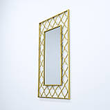 Настінне дзеркало з візерунком зі скла і металу, фото 4