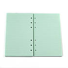 Блок паперу зелений для планера А6 слонова кістка в лінію 6 отворів 40 аркушів BDP086, фото 2