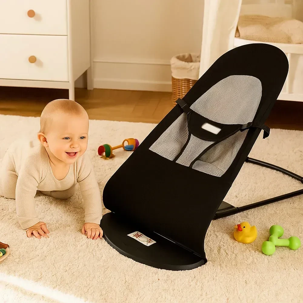 Дитячий шезлонг гойдалка Baby Recliner Chair 78 42 39см до 13кг. Крісло-гойдалка. Шезлонг для новонароджених