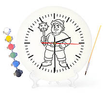 Дитячий набір для творчості годинник-розмальовка Котигорошко (за мотивами народної казки) 30 см (Г0022)