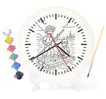 Дитячий набір для творчості годинник-розмальовка Пригоди Тома Сойєра (Марк Твен) 30 см (Г0023)