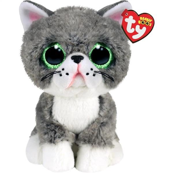 М'яка іграшка TY Beanie Boos Cірий котик Фергюс 15 см (36581)