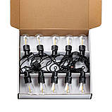 Гірлянда вулична у стилі ретро світлодіодна жовта S14 на 10 LED ламп завдовжки 5 метрів S14Y, фото 10