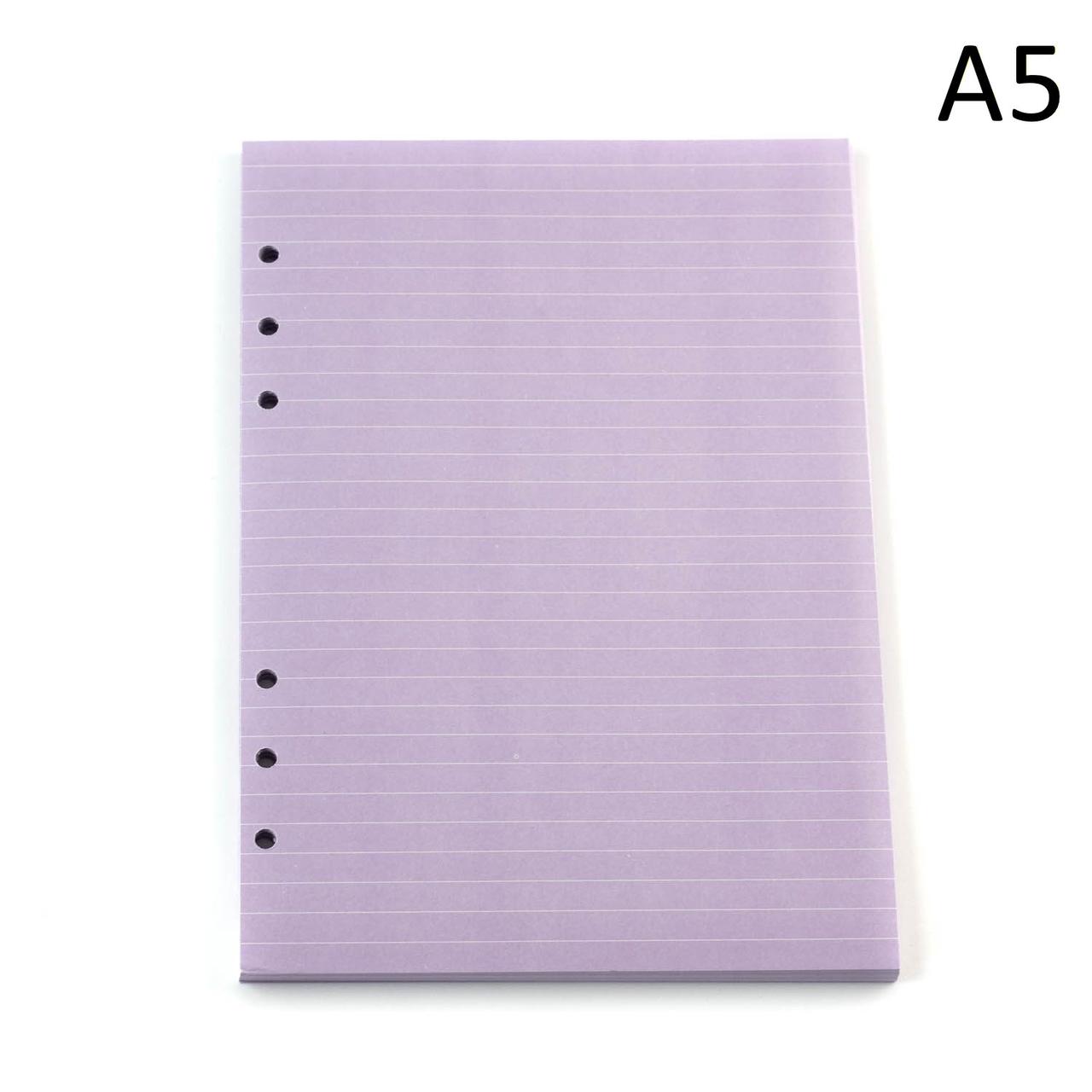 Блок паперу фіолетовий для планера А5 лінія 6 отворів 40 аркушів BDP093, фото 1