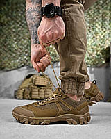 Тактические кроссовки койот летние в сетку, Военные кроссовки лето койот, Армейские кожаные кроссовки койот, imi ate oik