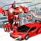 Машинка трансформер, на пульті керування, Lamborghini Robot Car Size 18, Червоний / Дитяча машинка на радіокеруванні, фото 3