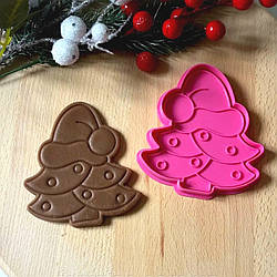 Вирубка для пряника пластикова Ялинка, 10 см