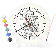 Дитячий набір для творчості годинник-розмальовка за мотивами Острів скарбів (Роберт Луїс Стівенсон) 30 см (Г0029)