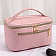Косметичка - органайзер из эко-кожи на молнии 24 х 11 х 12,5 см Розовая - фото 5 - id-p2807615049