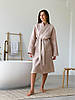 Жіночий Подарунковий набір Bella3 халат та рушник, беж, фото 6