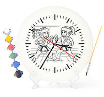 Дитячий набір для творчості годинник-розмальовка Карате 30 см (Г0033)