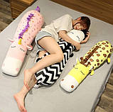 Іграшка Жирафа батон 90 см м'яка іграшка подушка антистрес обіймашка, фото 4