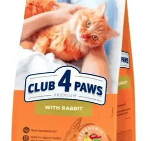Клуб 4 лапи Преміум з кроликом корм для кішок 14 кг - купити за