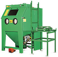 Напірна абразивоструминна кабіна Contracor® CAB-110PT з пересувним поворотним столом та гумовими шторами (10215211)