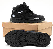 Чоловічі зимові черевики Timberland Boots чорні на хутрі, водонепроникні, утеплені