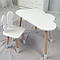 Столик хмаринка 46х70х40 і стільчик метелик 26.5х26х25, стіл та стілець в дитячу, білий, фото 5
