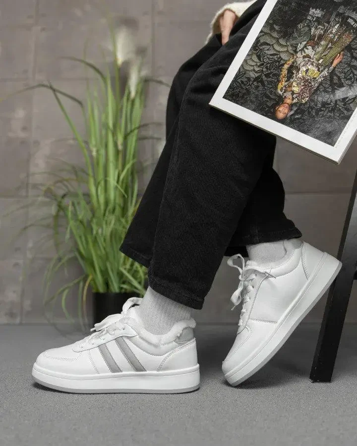 Кеди жіночі зимові білі Stilli (JH130-4), фото 1