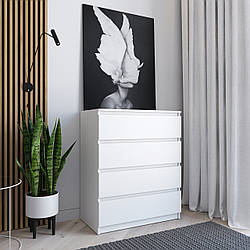 Комод на 4 висувні шухляди сучасний 80 см завширшки Елегантні комоди в спальню з Ламінованого ДСП