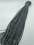 Гумка капелюшна, кругла 2,5мм темно-сірий моток 50м, фото 2