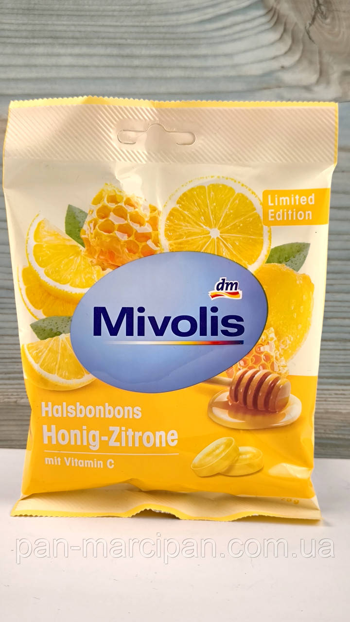 Льдяники для горла Mivolia Honig-Zitrone з вітаміном С 75г, фото 1