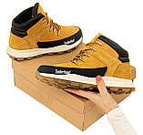 Зимові коричневі шкіряні чоловічі черевики Timberlands Boots Тімберленд на термо, фото 6