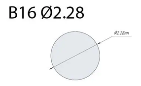 Регулювальна шайба; дизельної форсунки; В16; Common Rail Bosch; Ø 2,28 мм; 1,080-1,170 мм;