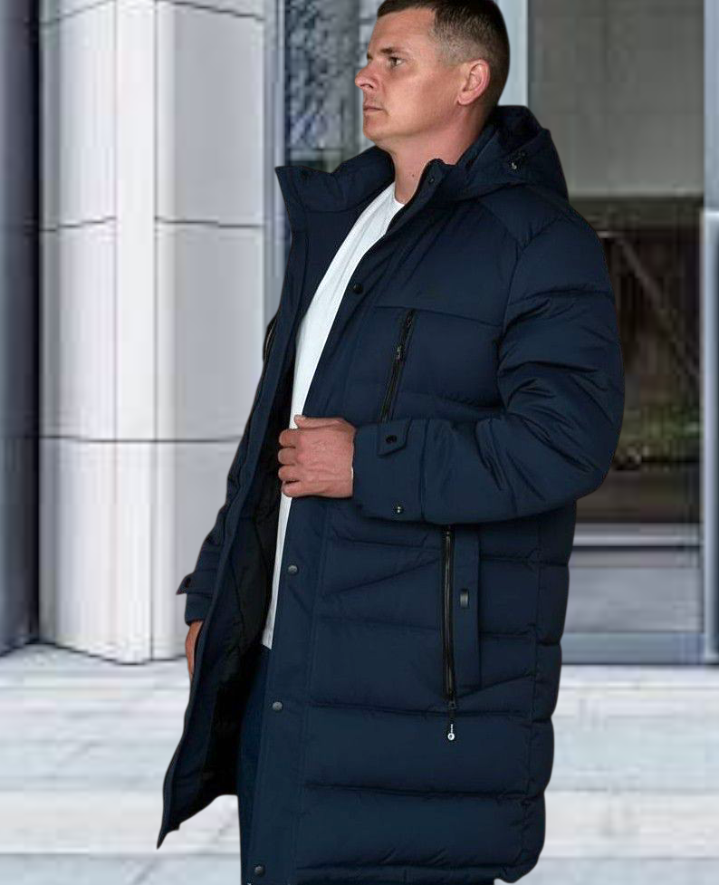 Куртка довга парка пальто пуховик зимова чоловіча, фото 1