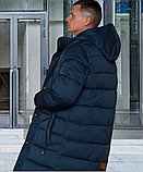 Куртка довга парка пальто пуховик зимова чоловіча, фото 3
