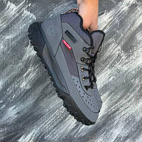 Зимові шкіряні сірі чоловічі термо черевики Timberlands  Boots Тімберленд на термо