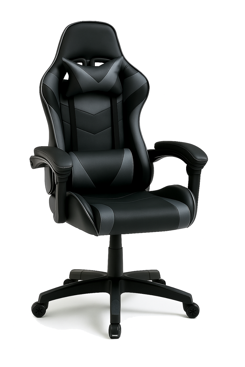 Крісло комп'ютерне (геймерське) Homart GC-221 чорний з сірим (9930), фото 1