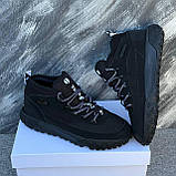 Зимові чорні шкіряні чоловічі термо черевики Timberlands Boots Тімберленд на термо, фото 4