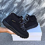 Зимові чорні шкіряні чоловічі термо черевики Timberlands Boots Тімберленд на термо, фото 8