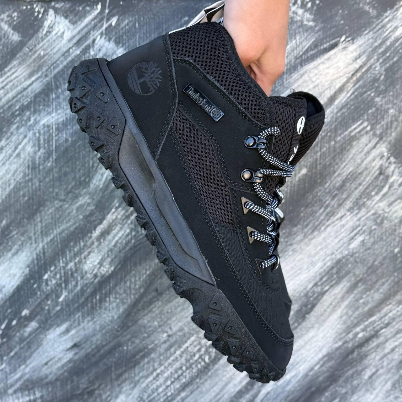 Зимові чорні шкіряні чоловічі термо черевики Timberlands Boots Тімберленд на термо, фото 1