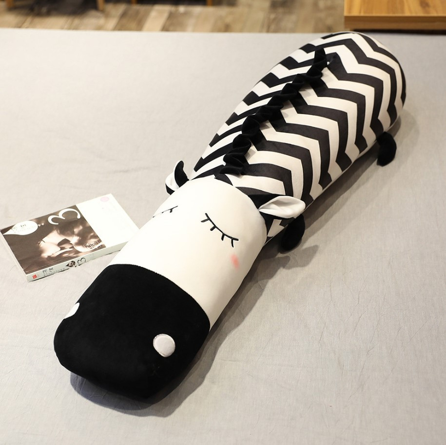 Іграшка Зебра батон 90 см м'яка іграшка подушка антистрес обіймашка, фото 1