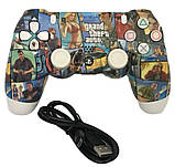 Геймпад-джойстик бездротовий Double-Motor Vibration 4 Wireless Controller для PS4/PC Grand theft Auto, фото 7