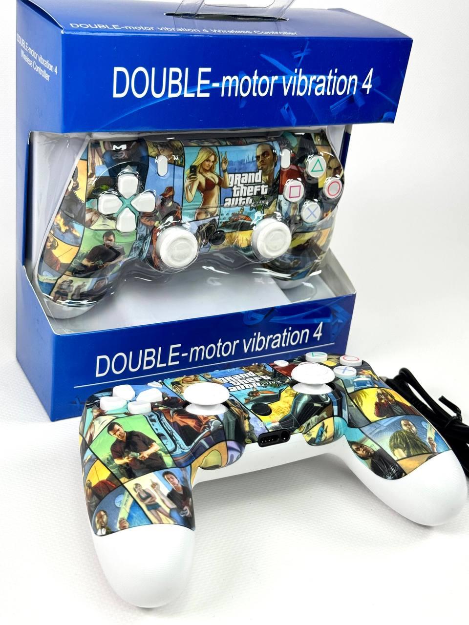 Геймпад-джойстик бездротовий Double-Motor Vibration 4 Wireless Controller для PS4/PC Grand theft Auto, фото 1