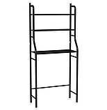 Полиця над пральною машиною Етажерка для ванної Laundry Rack TW-106 Чорна, фото 2
