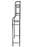 Полиця над пральною машиною Етажерка для ванної Laundry Rack TW-106 Чорна, фото 4