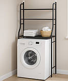 Полиця над пральною машиною Етажерка для ванної Laundry Rack TW-106 Чорна, фото 8