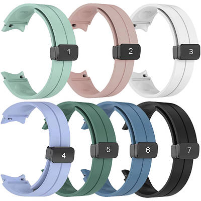 Силікон магнітний ремінець для Samsung Galaxy Watch 7 / 6 / 5 pro / 5 / 4