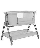 Приставне ліжечко CARRELLO Gracia CRL-16502 — 7 рівнів, нахил, 4 коліщата з гальмами, кошик і матрац у комплекті, фото 10