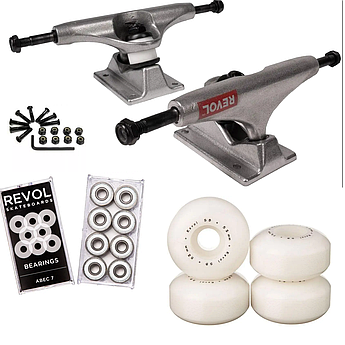 Набір для апгрейду скейтборду Revol: підвіски 5.25, колеса Minimal, підшипники ABEC 7, болти