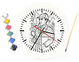 Дитячий набір для творчості годинник-розмальовка за мотивами Шерлок Холмс (Артур Конан Дойл) 30 см (Г0038), фото 4