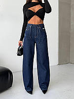 Базовые джинсы женские прямого кроя с высокой посадкой 34 36 38 40