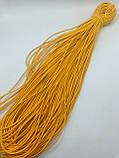 Гумка капелюшна, кругла 2,5мм жовтий моток 50м, фото 2