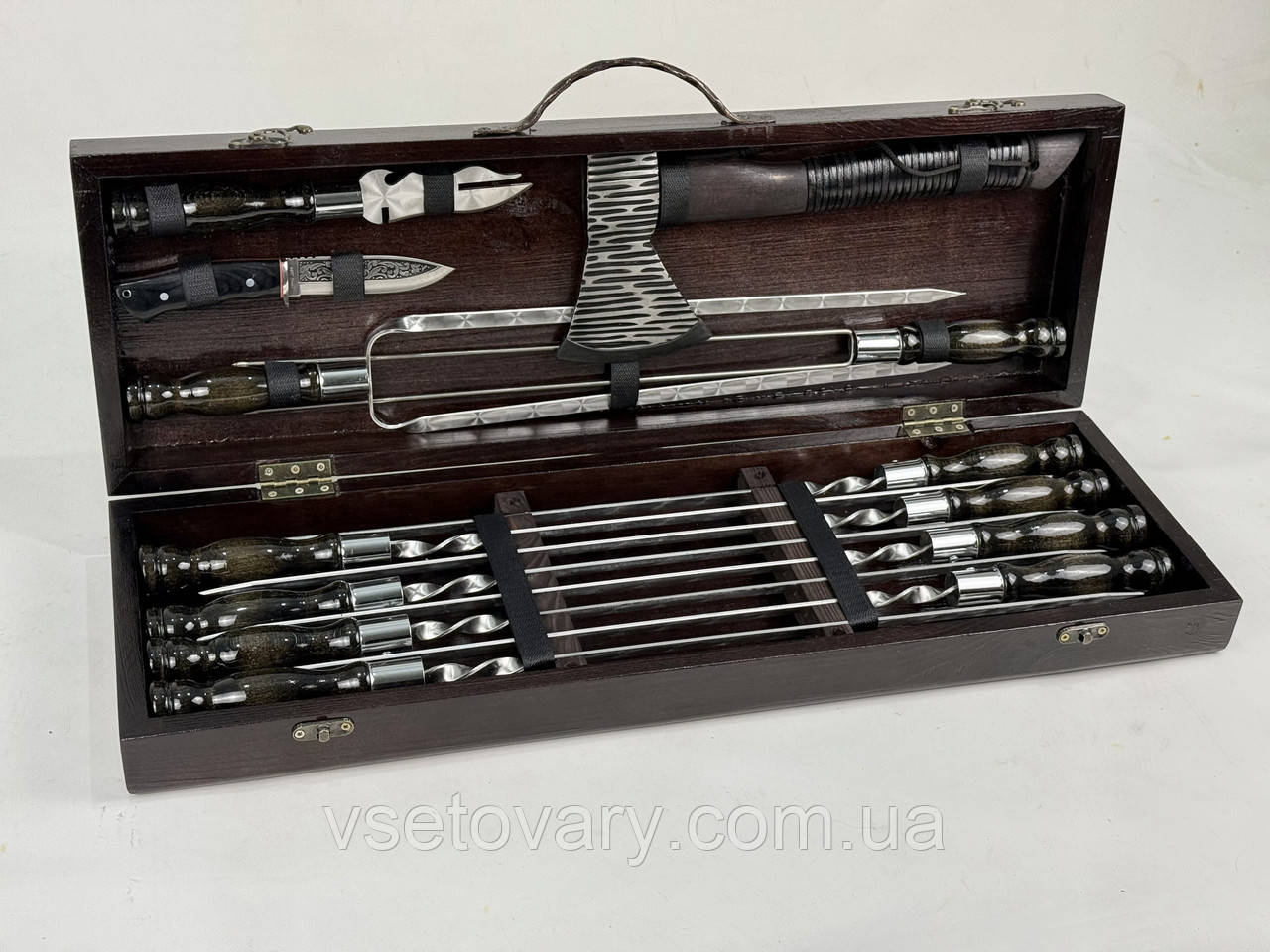 Набір шампурів у кейсі ВОРОН, фото 1