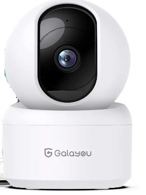 Камера відеоспостереження Galayou G2 2K 360° WiFi 2 PACK з Alexa та Google, фото 1