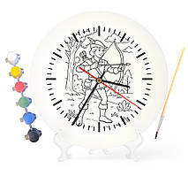 Дитячий набір для творчості годинник-розмальовка за мотивами Робін Гуд — король розбійників (Александр Дюма) 30 см (Г0040)