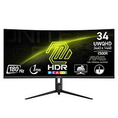 Монітор MSI 34" MAG 342CQR E2 VA Black Curved 180Hz