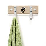 Вішак настінний Western House 24x10 см білий "Пані", фото 2